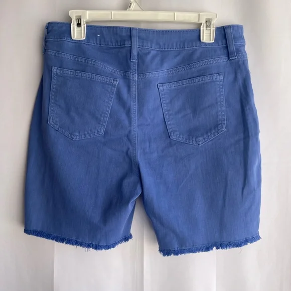 Chico's Light Blue Frayed Jean Shorts - Picture 3 of 6